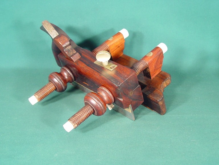 Ebony Plow Plane with bone tips.