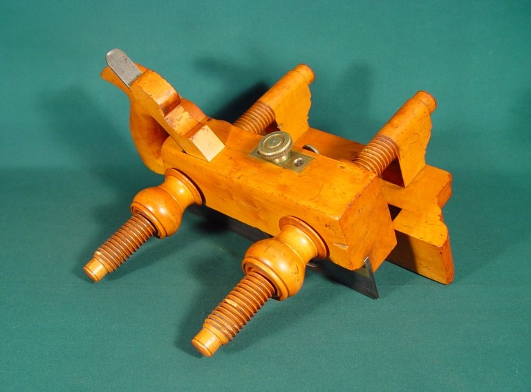 Boxwood Handled Screw Stem Plow Plane by Casey, Clark & Co