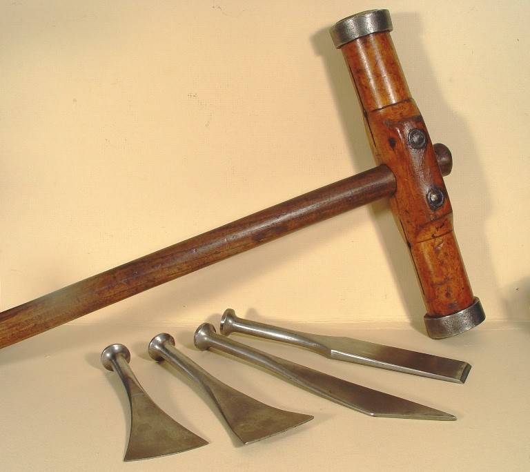 Shipwright’s Caulking Mallet and irons